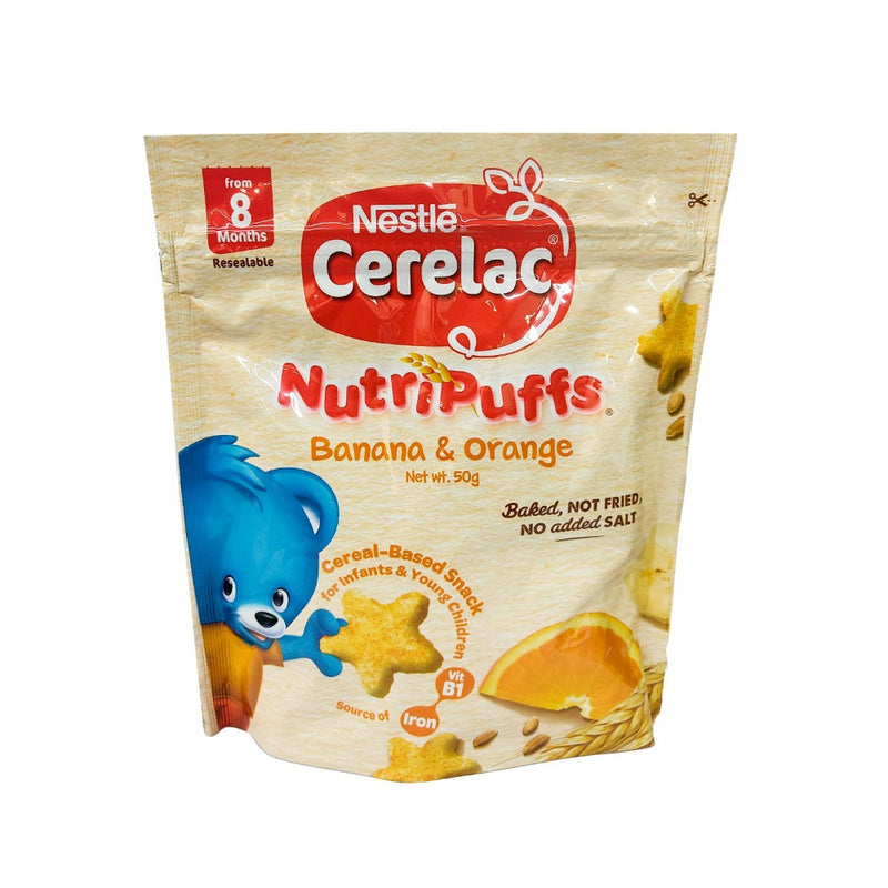 Nestle Cerelac Nutri Puffs Banana And Orange 50g