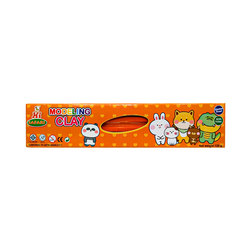 Hi Safari Modeling Clay Bar Single Color Orange 120g