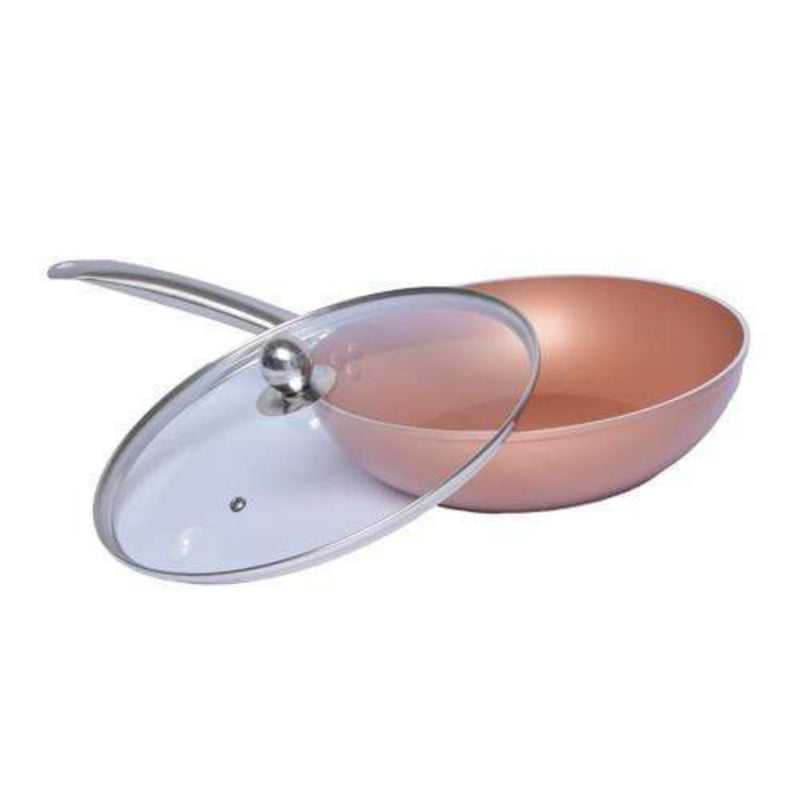 Masflex Copper Forged Deep Fry Pan With Lid 28cm