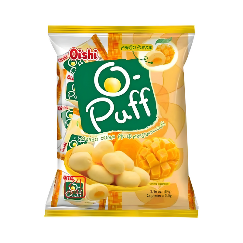 Oishi O - Puff Cream Filled Marshmallow Mango 3.5g x 24's