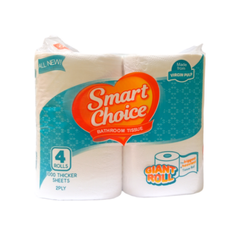 Smart Choice Bathroom Tissue 2 Ply 4 Rolls