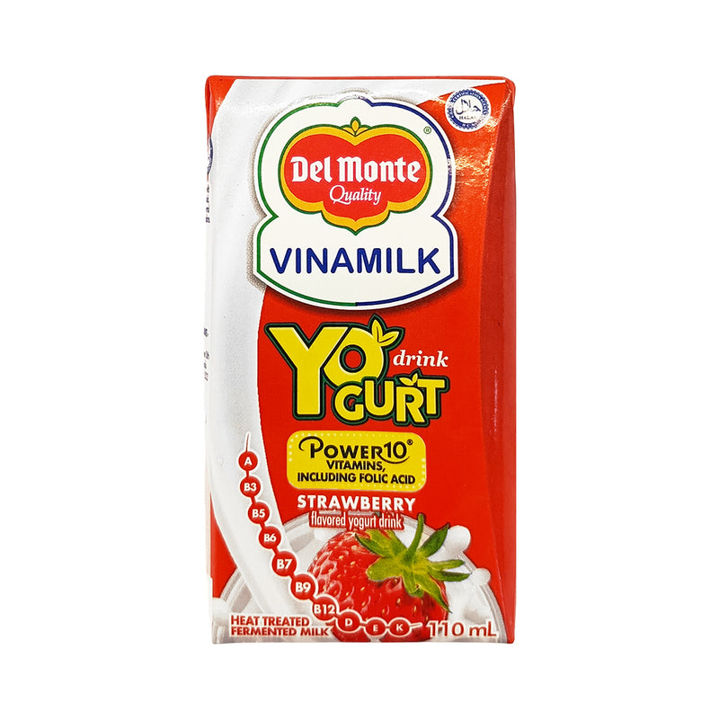 Del Monte Vinamilk Yogurt Drink Strawberry 110ml