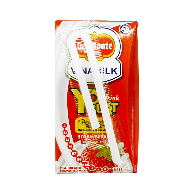 Del Monte Vinamilk Yogurt Drink Strawberry 110ml