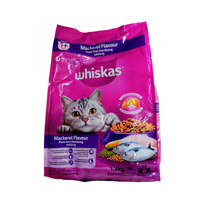 Whiskas Dry Cat Food Mackerel Flavor 1.2kg
