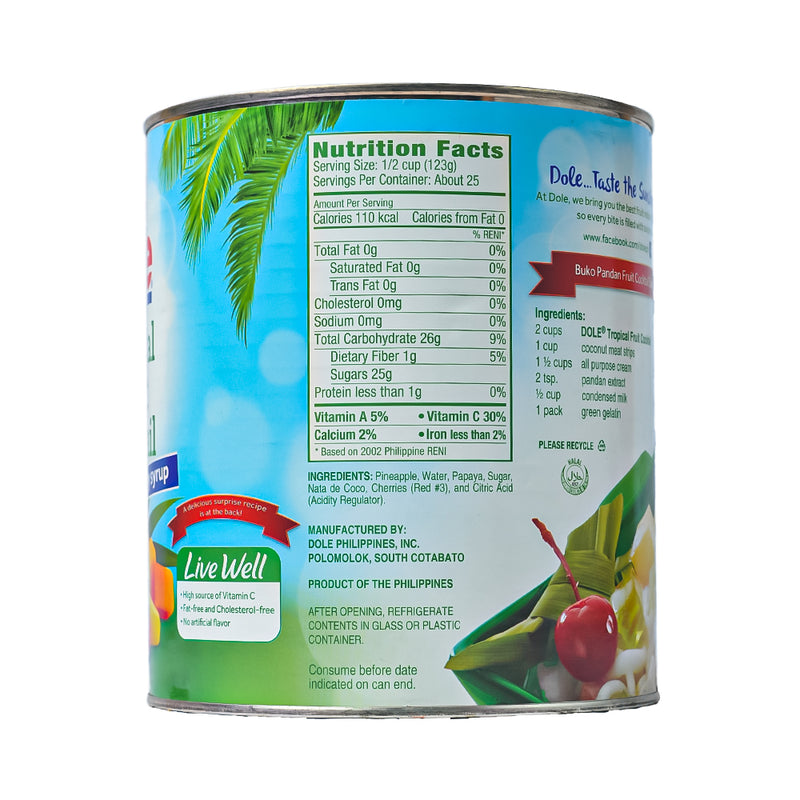 Dole Tropical Fruit Cocktail More Cherries 3.062kg