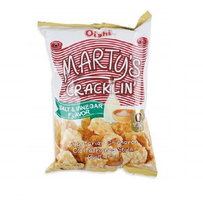 Oishi Marty's Cracklin' Salt And Vinegar 90g