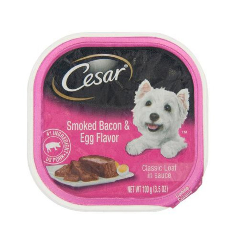 Cesar Classic Loaf In Sauce Wet Dog Food Smoked Bacon And Egg Flavor 100g