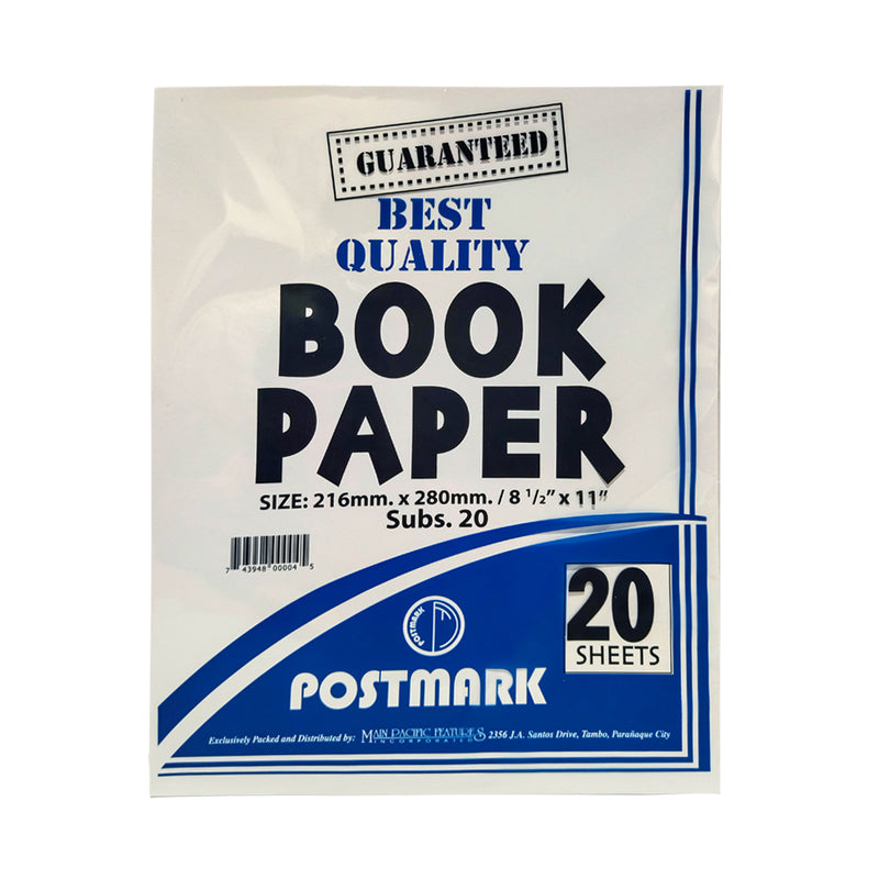 Postmark Bond Paper Sub.20 Letter 20 Sheets