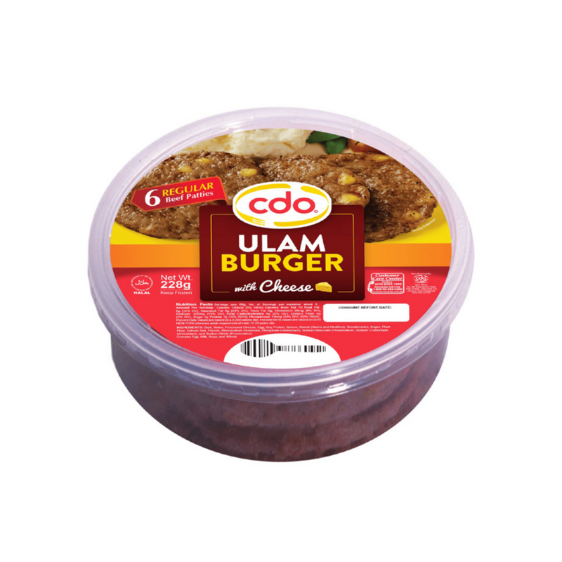 CDO Ulam Burger Patties with Cheese 228g