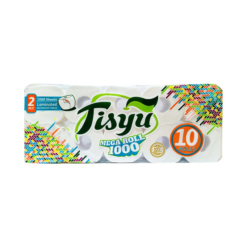 Tisyu Bathroom Tissue Mega Roll 2Ply 10 Rolls