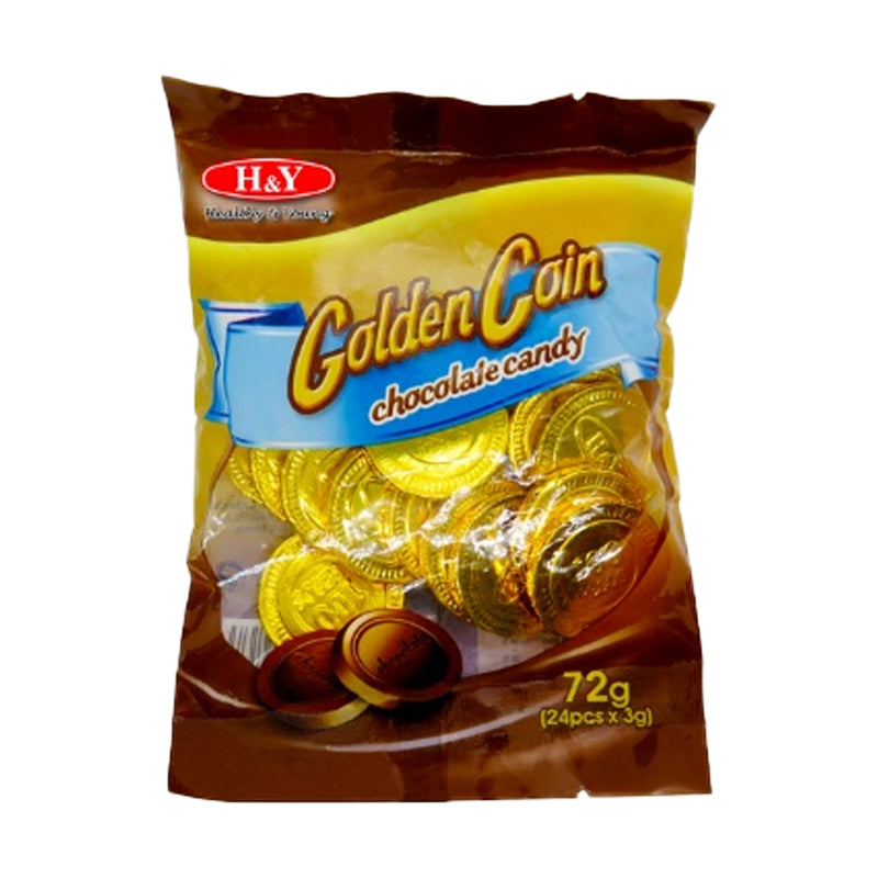 H Y Golden Coin Chocolate Candy 24 s