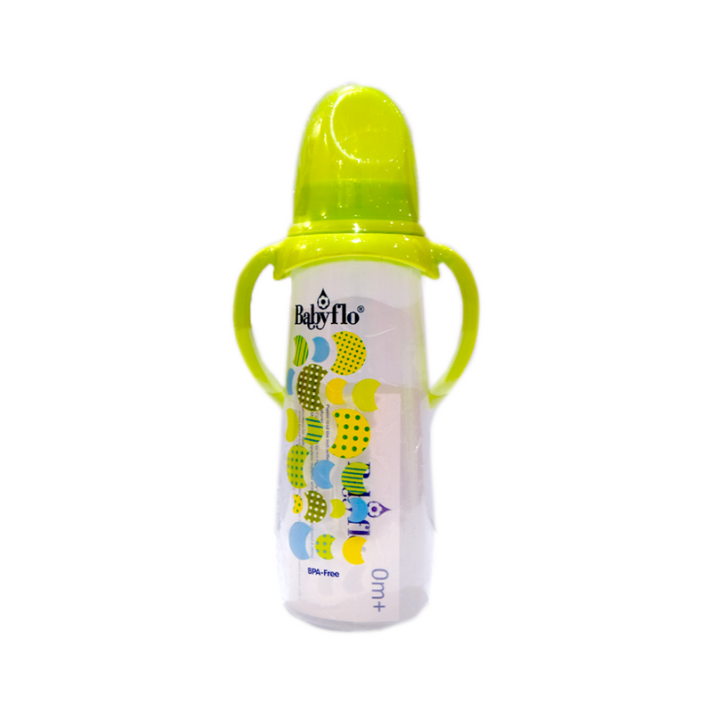 Babyflo Feeding Bottle With Handle Green 9oz