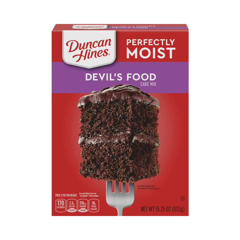 Duncan Hines Moist Cake Mix Classic Devil's Food 432g (15.25oz)