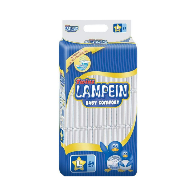 Twins Lampein Baby Diaper Jumbo Pack Large 54's