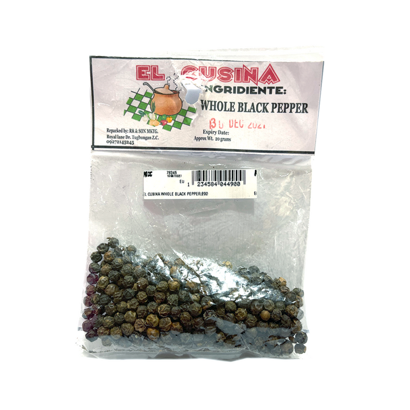 El Cusina Whole Black Pepper 20g