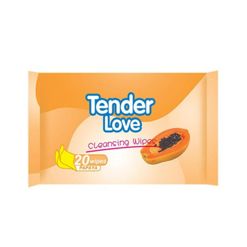 Tender Love Cleansing Wipes Papaya 20's
