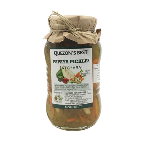 Quezon's Best Organic Papaya Pickles (Atchara) 340g