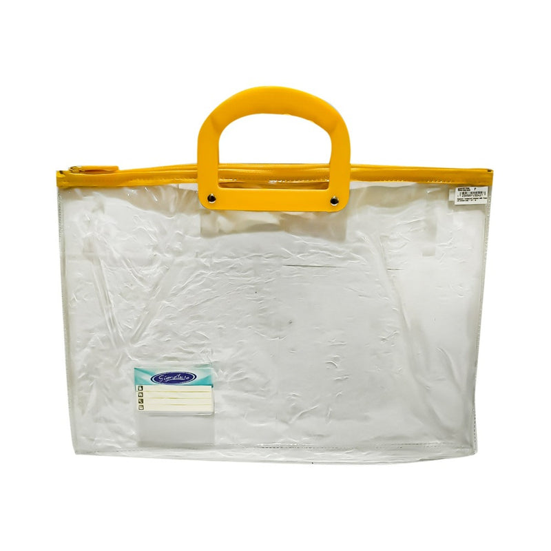 Signature Transparent Envelope With Zipper And Handle Long