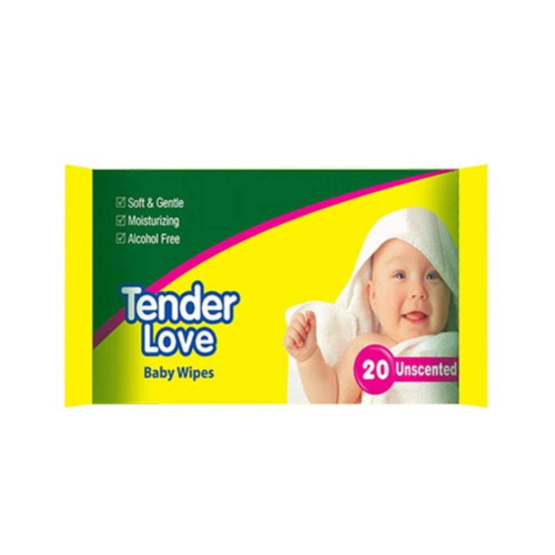 Tender Love Baby Wipes Unscented 20's