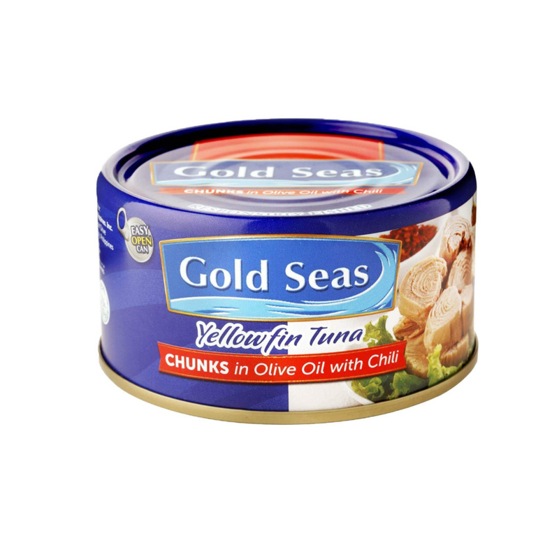 Gold Seas Yellowfin Tuna Chunks In Olive Oil With Chili 90g