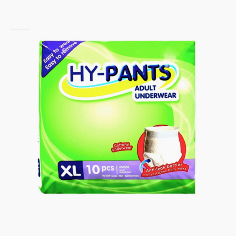 HY-Pants Adult Underwear XL 10's