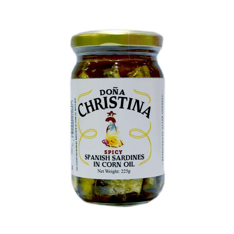 Doña Christina Spanish Sardines In Corn Oil Spicy 225g