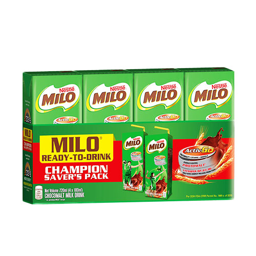 Nestle Milo RTD 180ml x 4's Saver's Pack