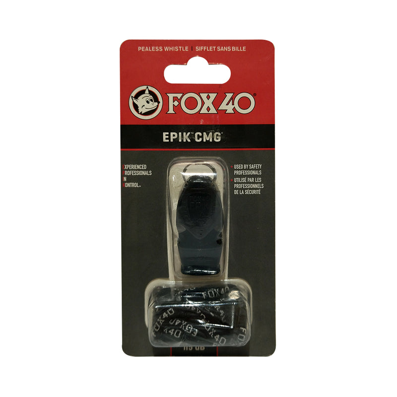 Silbato De Fútbol Fox 40 EPIK CMG Negro | Atmósfera Sport