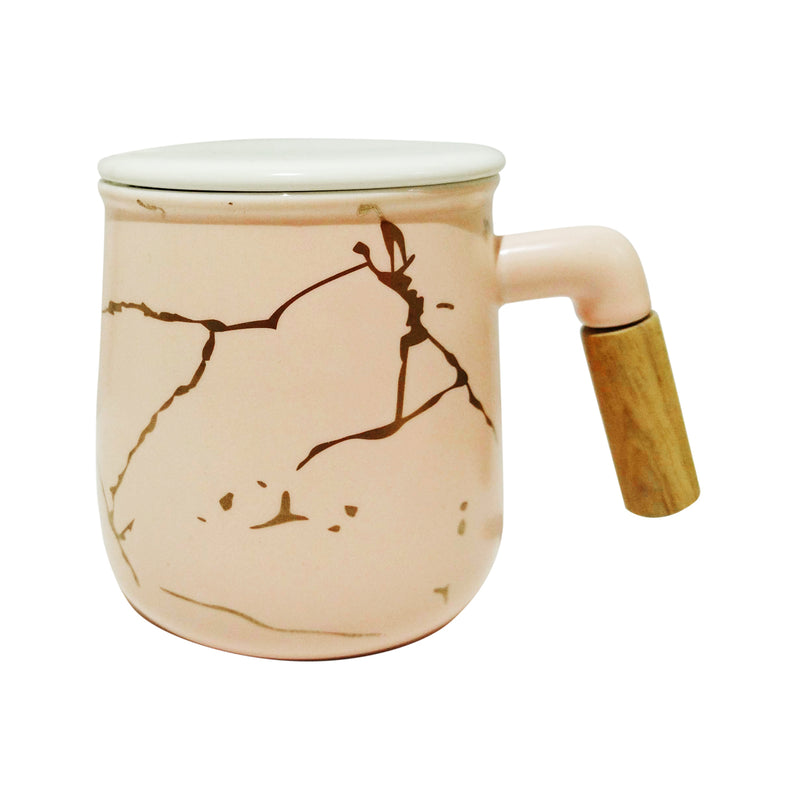 Ideal Living Mug With Cover And Stirrer Pink
