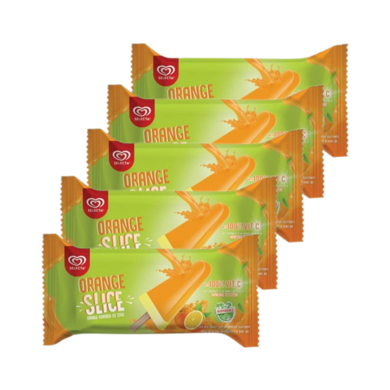 Selecta Ice Cream Sticks Ooh Orange Slice 60ml x 5's