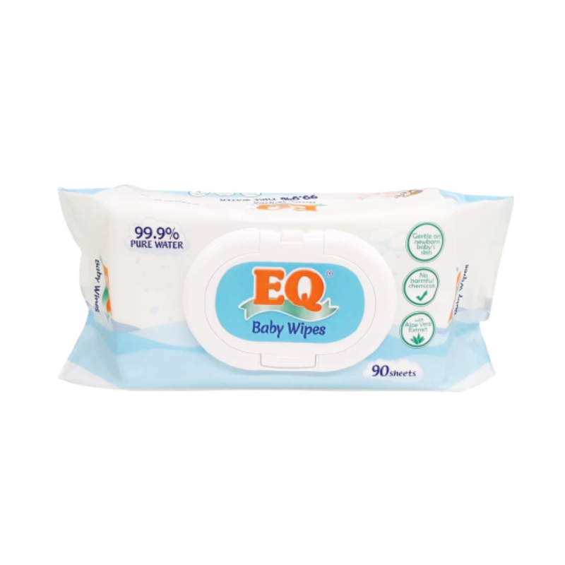EQ Baby Wipes 99.9% Pure Water 90 Sheets