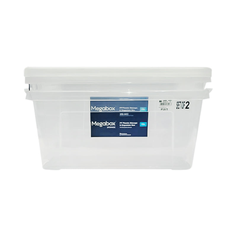 Megabox Storage Box White 15L 2's