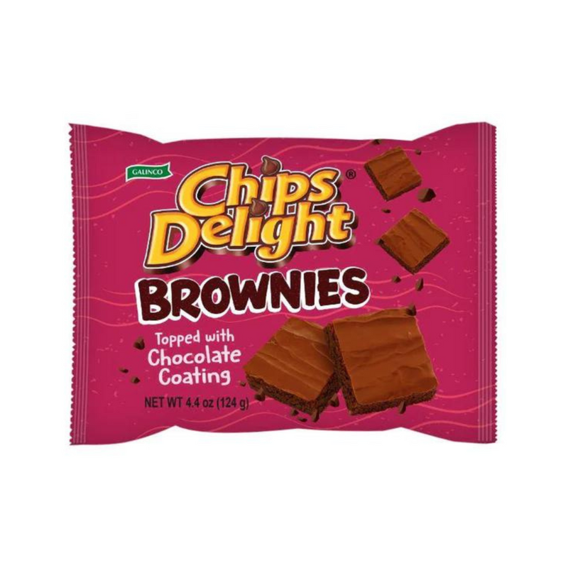 Chips Delight Brownies Topped With Chocolate Coating 124g