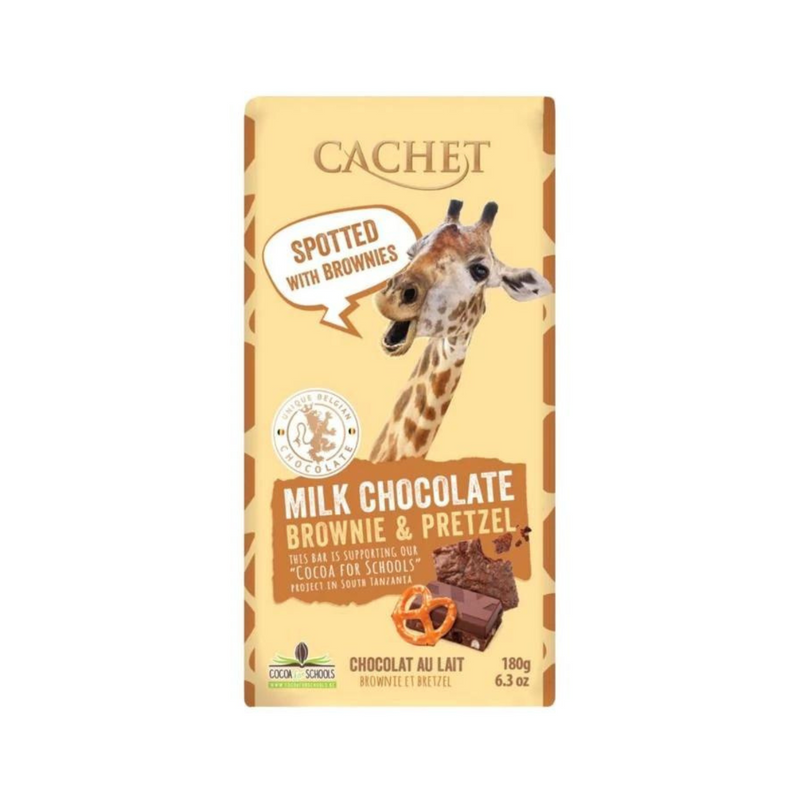 Cachet Milk Chocolate Brownie And Pretzel 180g