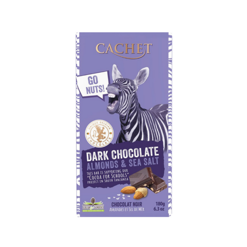 Cachet Dark Chocolate Almonds And Sea Salt 180g