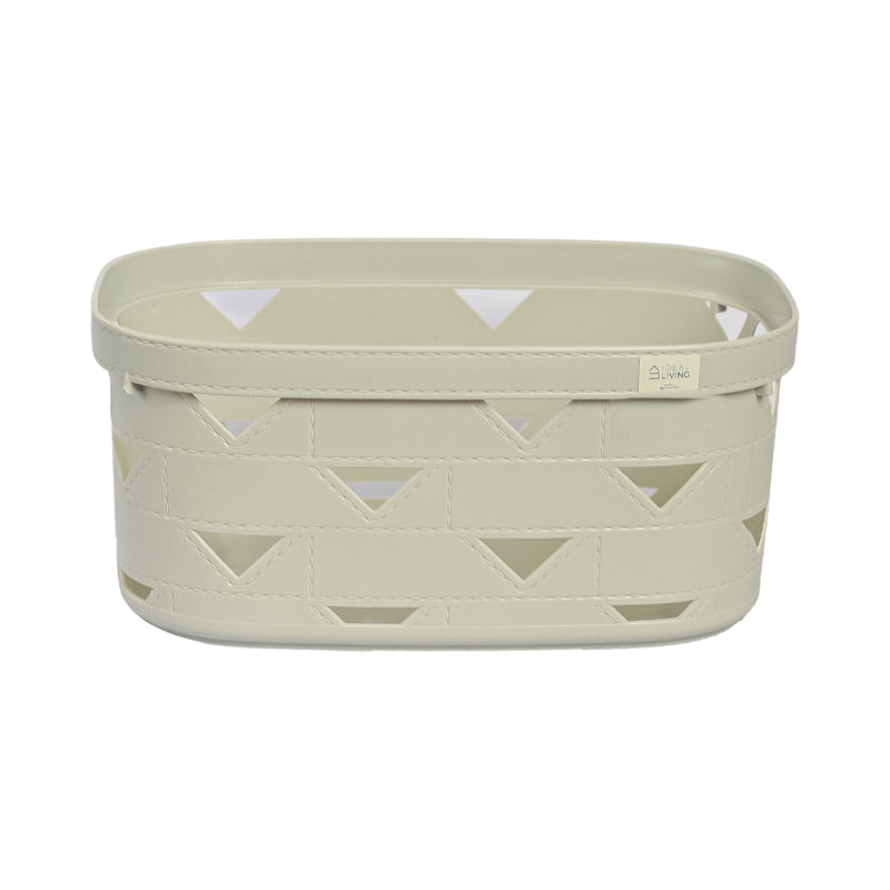 Ideal Living Storage Basket White Small