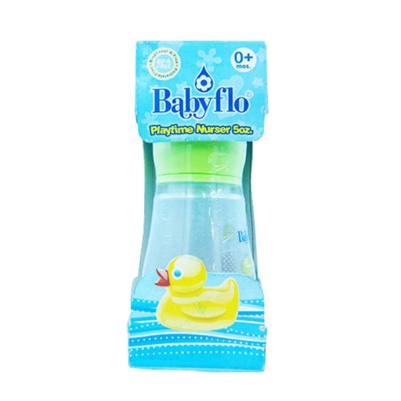 Babyflo Feeding Bottle Playtime Nurser Green 5oz