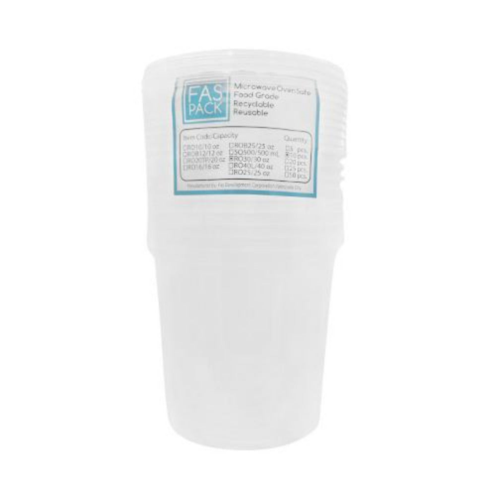 Container Ro30 Fas Pack RO30 Plastic Container 10's