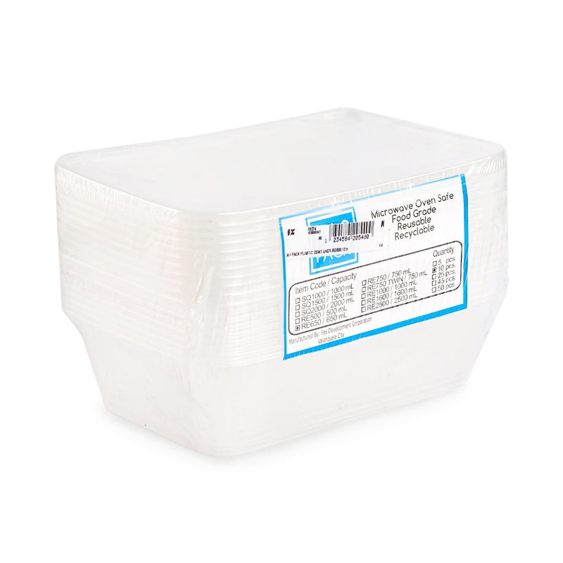 Fas Pack RE650 Plastic Container 10's