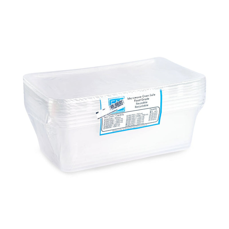 Fas Pack RE2500 Plastic Container 5's