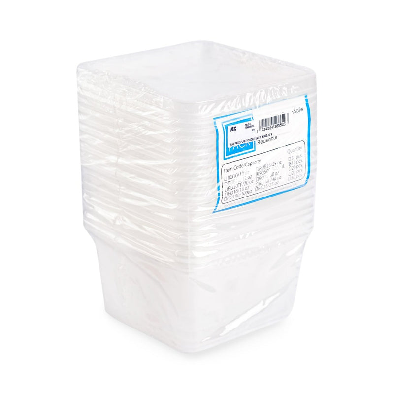 Fas Pack SQ500 Plastic Container 10's