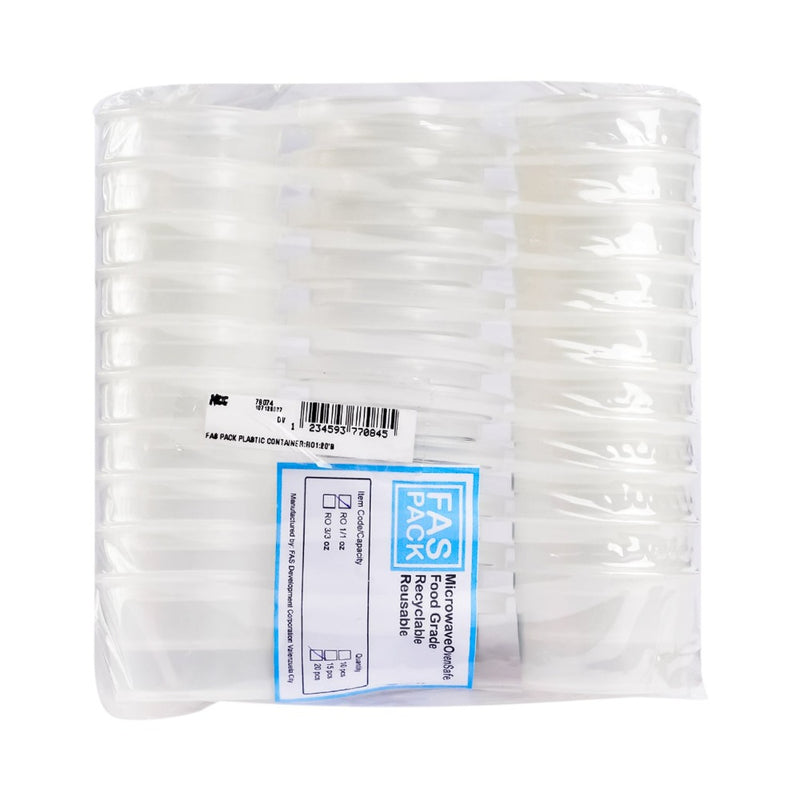 Fas Pack RO1 Plastic Container 20's