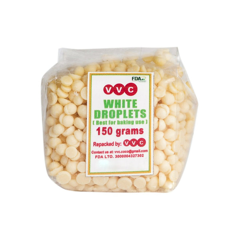 VVC White Chocolate Droplets 150g