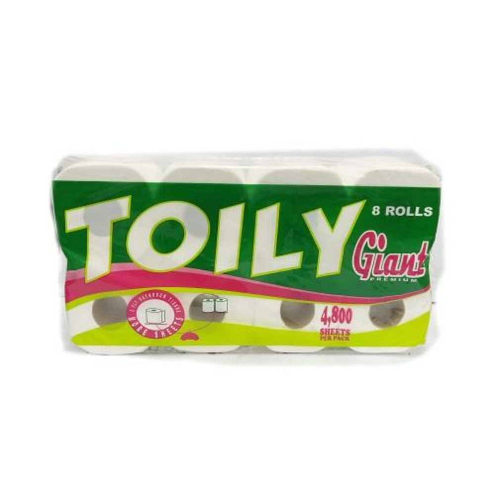 Toily Bathroom Tissue 2 Ply Giant 8 Rolls