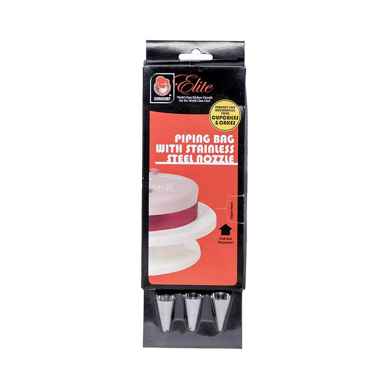 Eurochef Piping Bag With Stainless Steel Nozzle