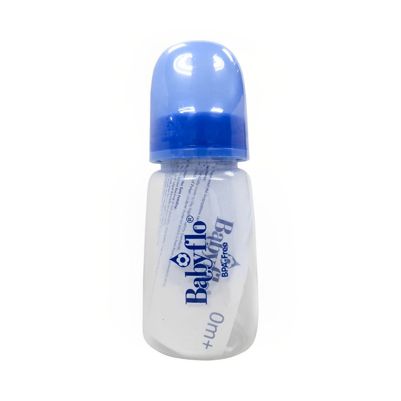 Babyflo Feeding Bottle Plain Blue 4oz