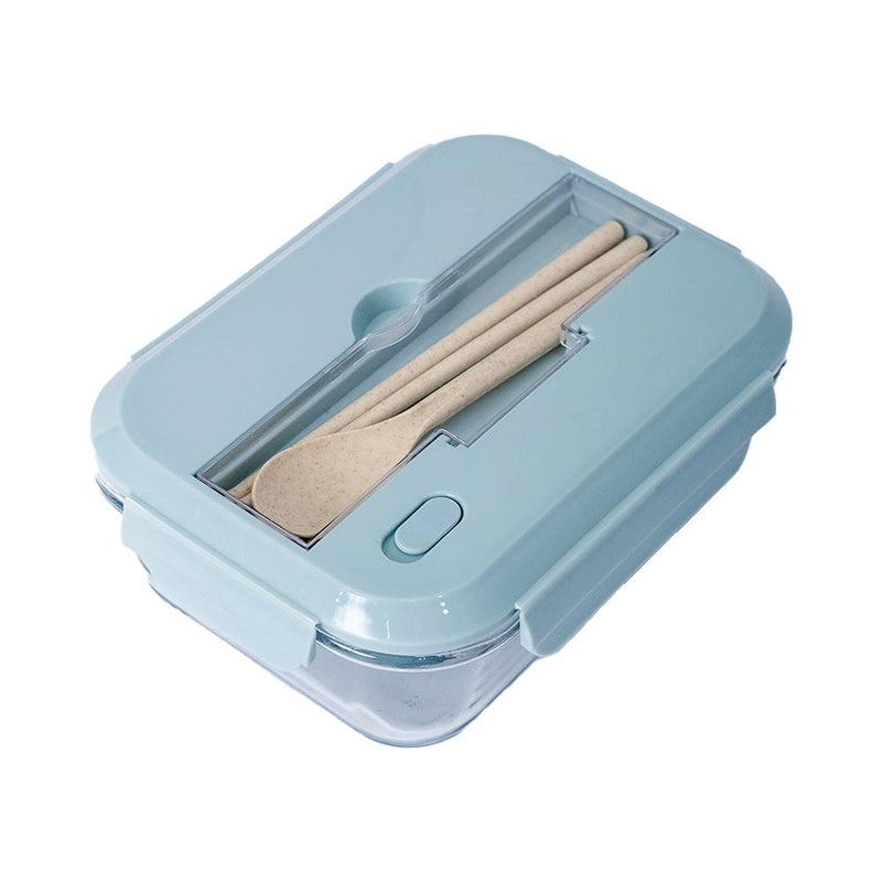 Borosilicate Glass Lunch Box with Spoon and Chopstick 1040ml