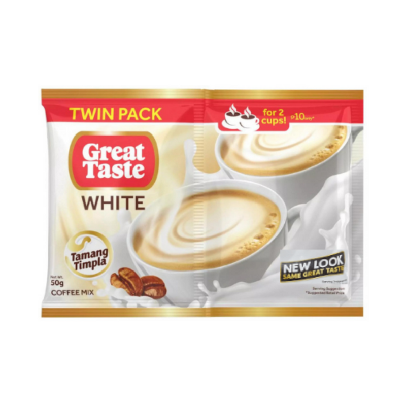 Great Taste 3in1 White Coffee Twin Pack 50g