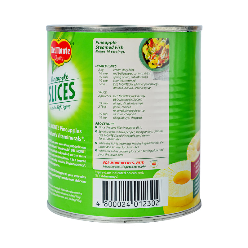 Del Monte Fancy Pineapple Sliced HS 822g