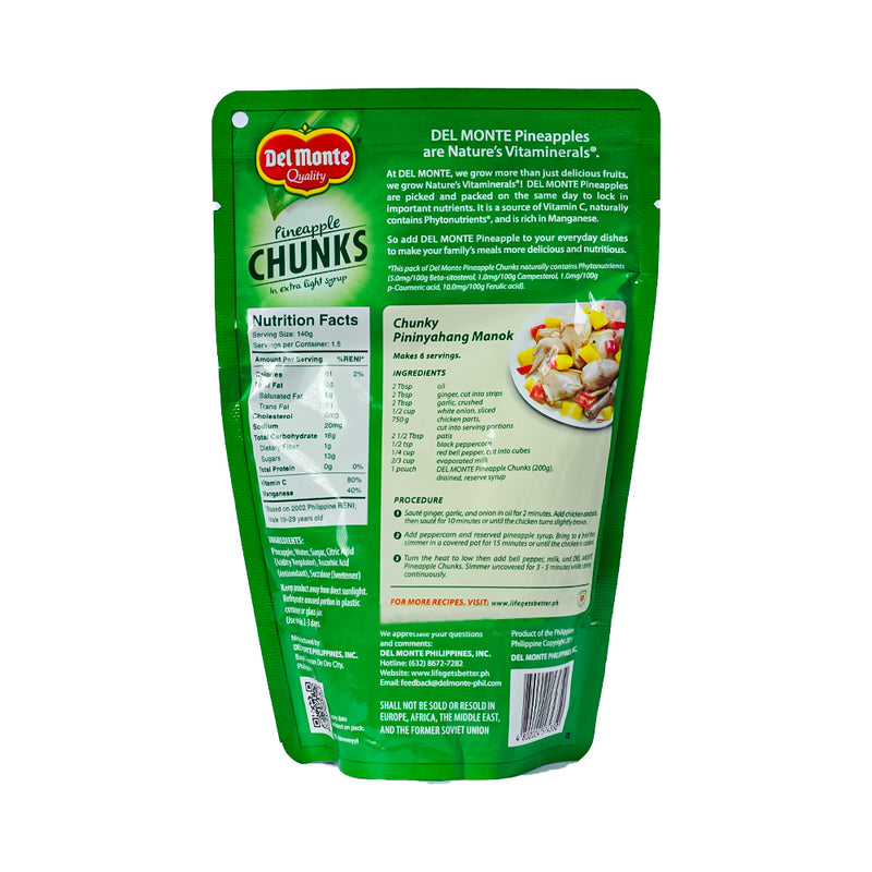 Del Monte Pineapple Chunks SUP 200g